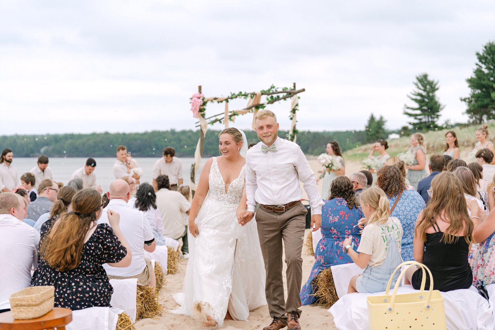 Upper Peninsula Wedding at Au Train Beach in Munising
