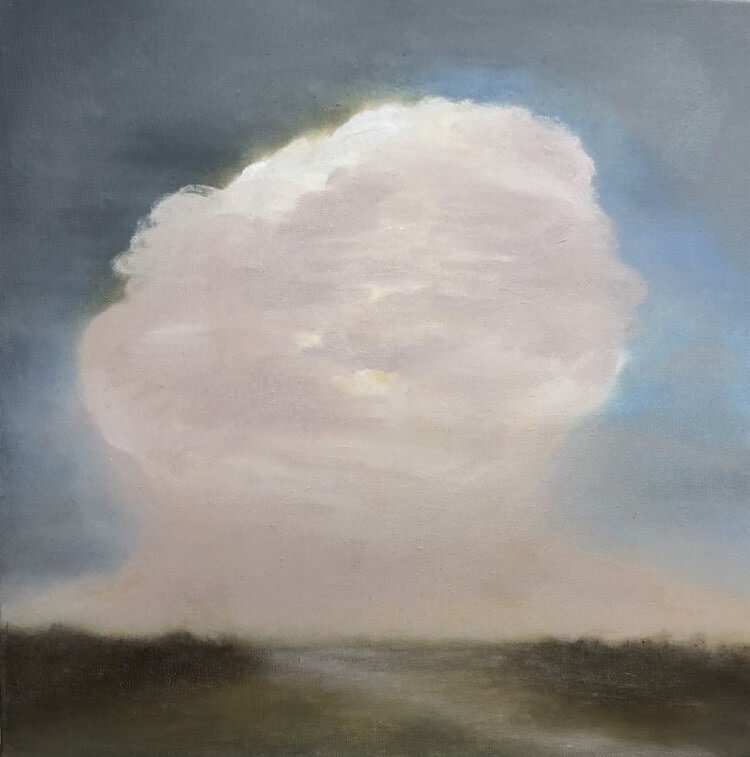 Big cloud and landscape Oil painting by Jane Mishkind
