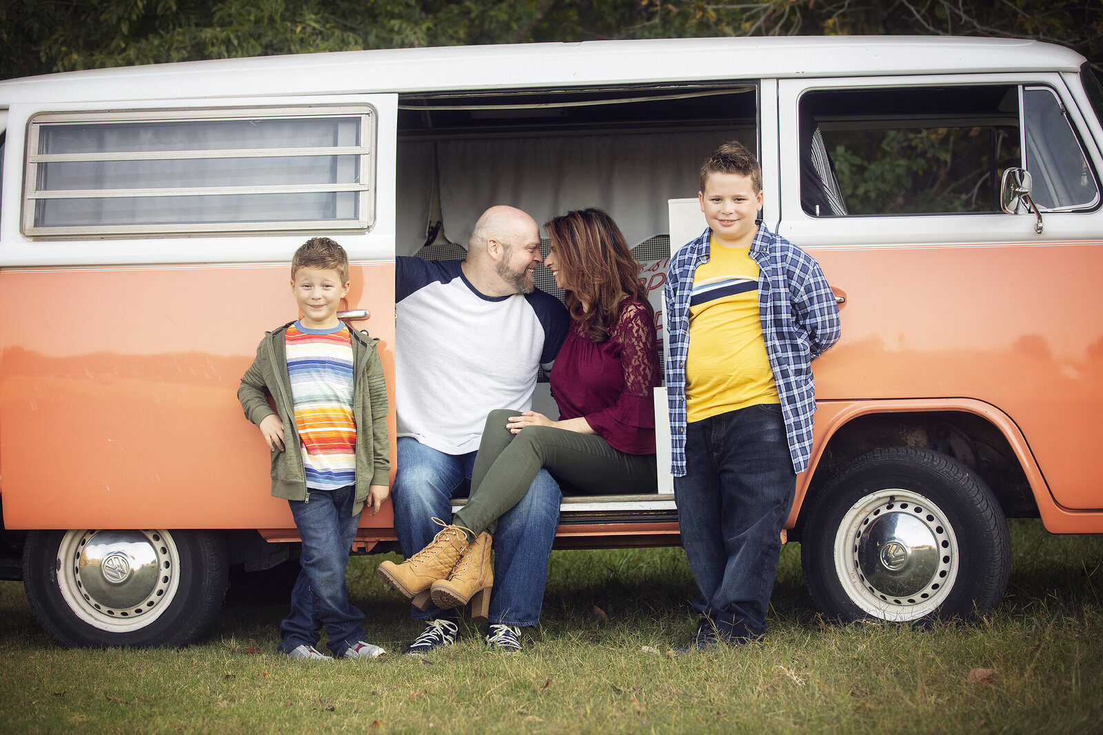 Plano Family Photography in VW Van