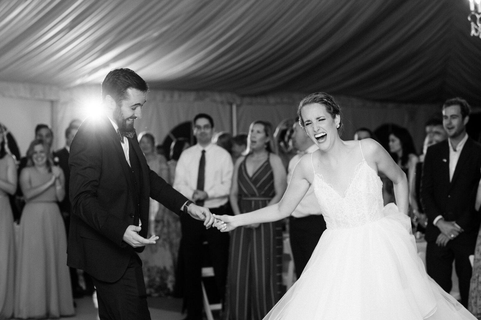 first dance laughing