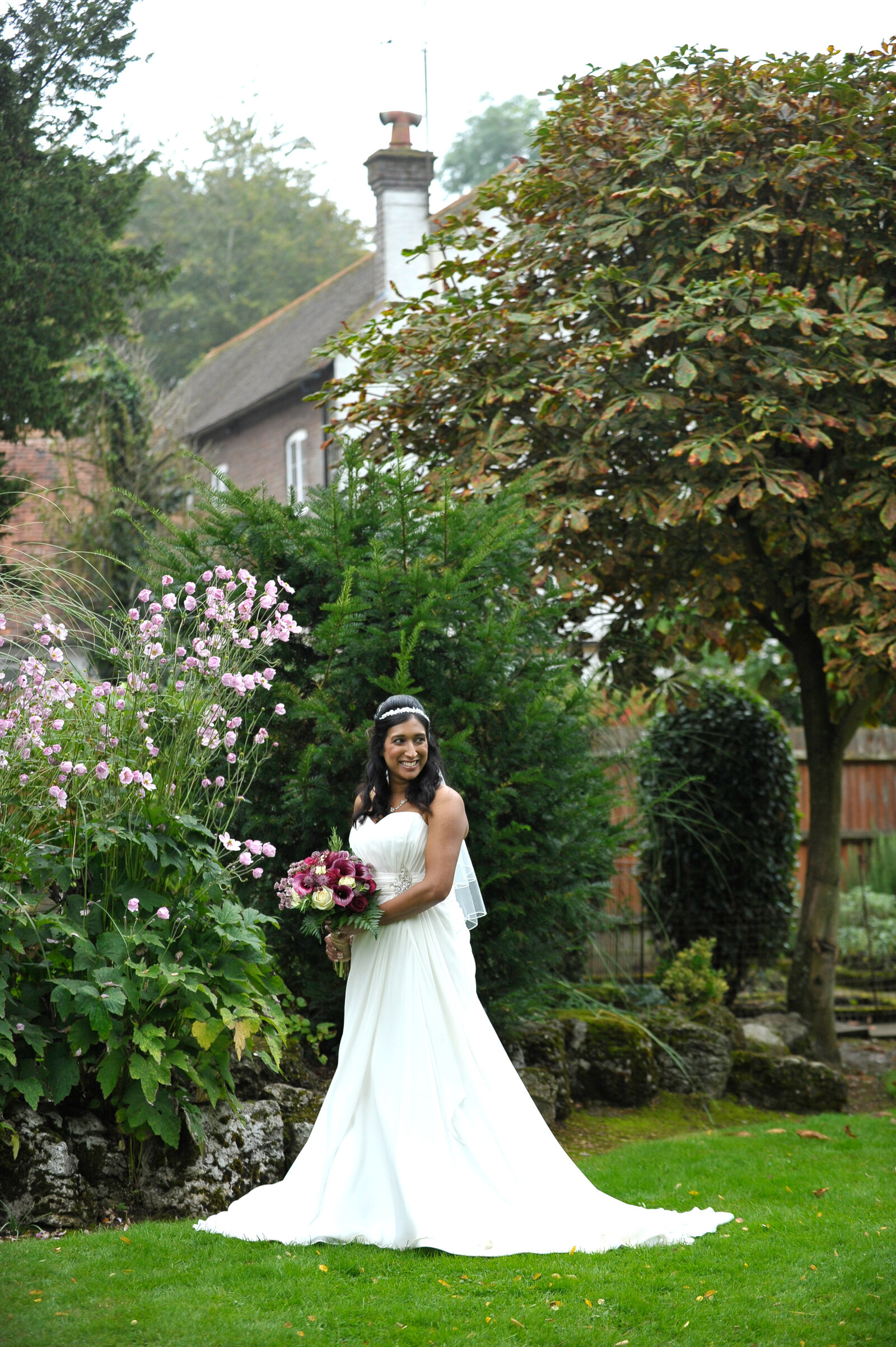 Bride with flowers