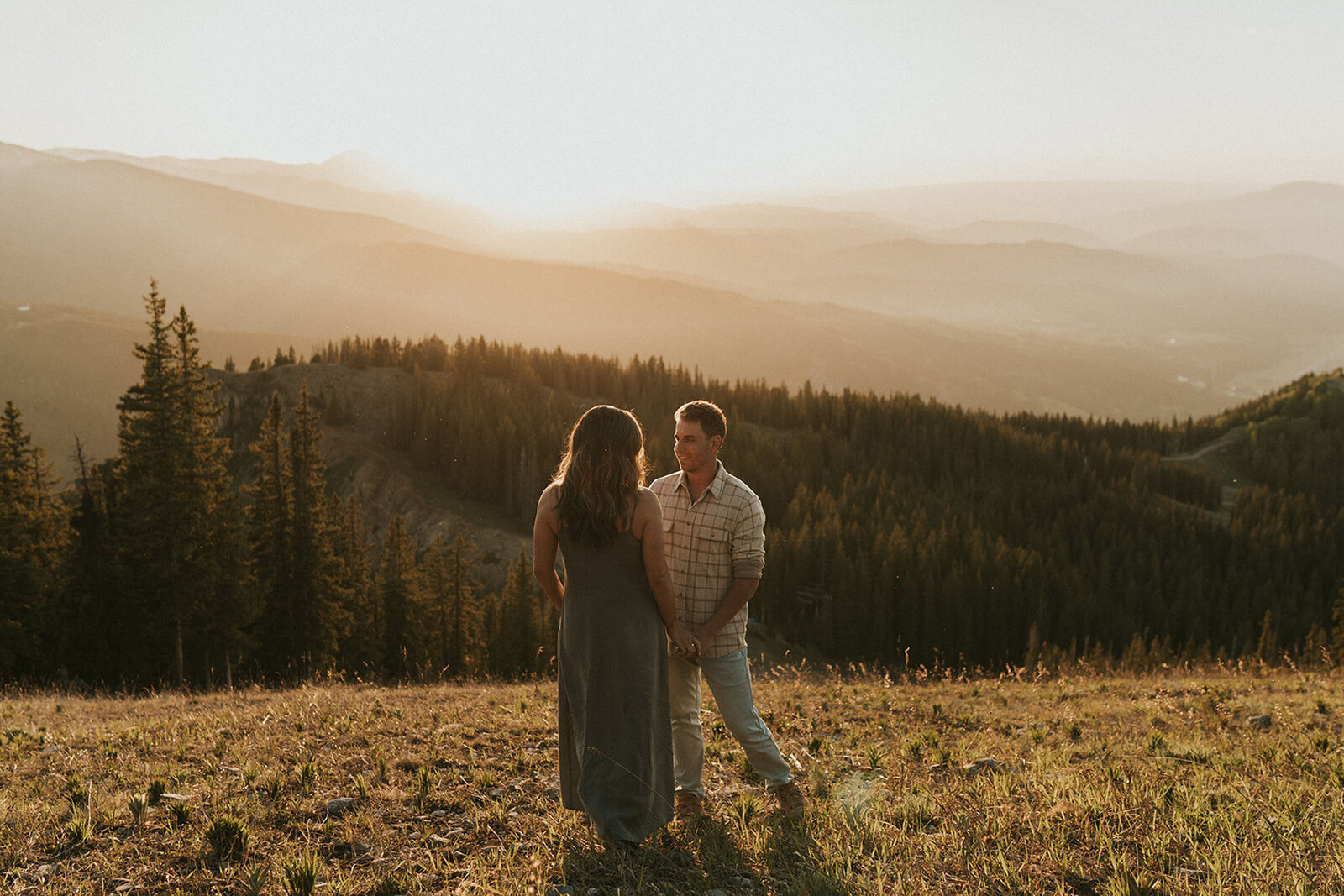 Ajax Mountain wedding proposal photos mountain in Aspen, Colorado