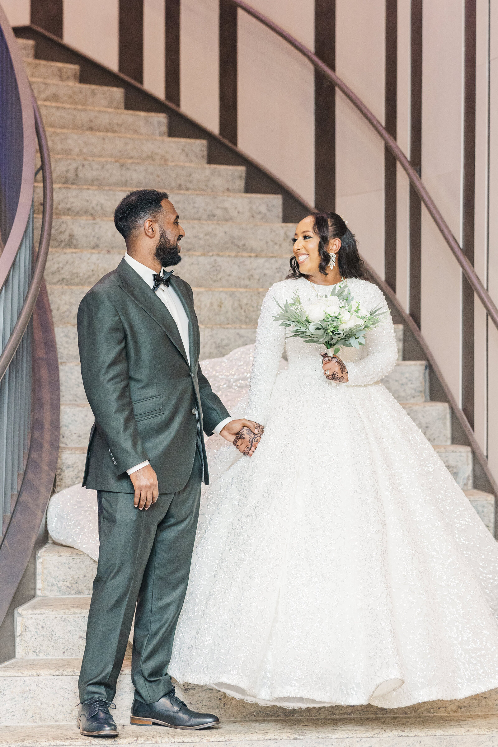 Bride and groom first look photography 