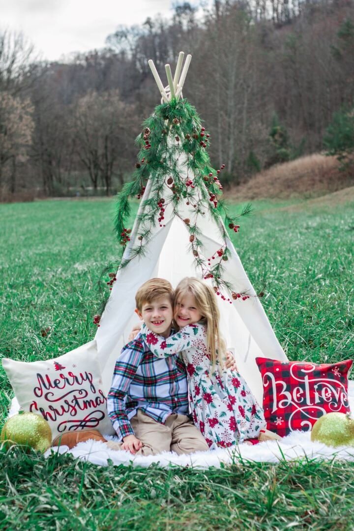 Christmas mini session Great Smoky Mountains