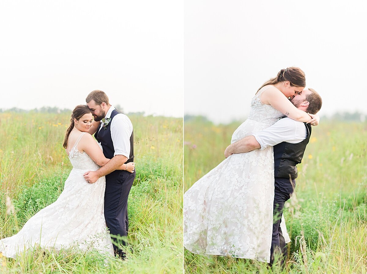 Navy & Rose Summer Backyard Wedding | Danvers, IL_0084