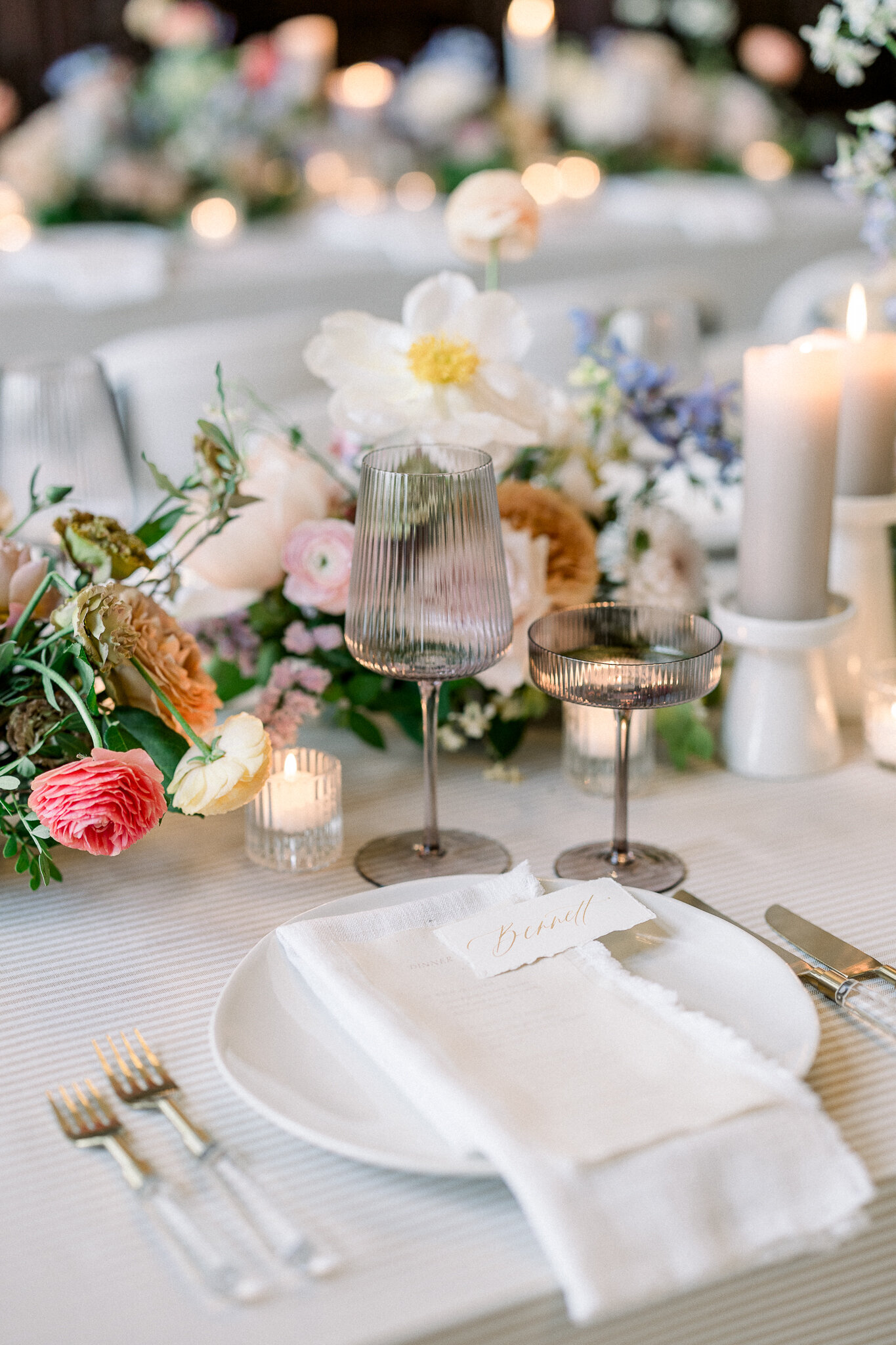 wedding tablescape flatware setting
