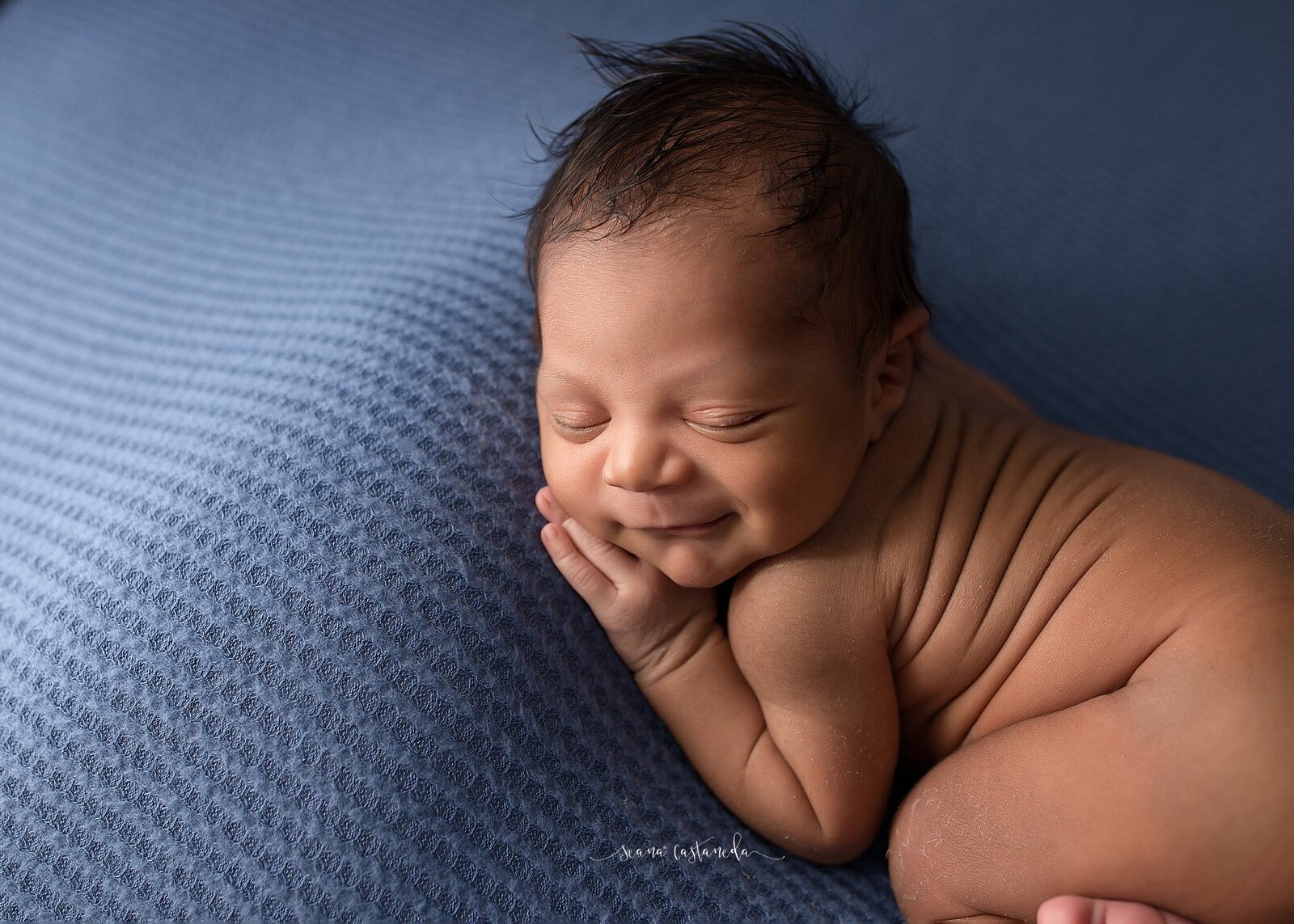 newborn smiling baby in santa clarita photography