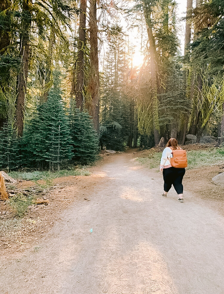 Woman hikes in Yosemite National Park