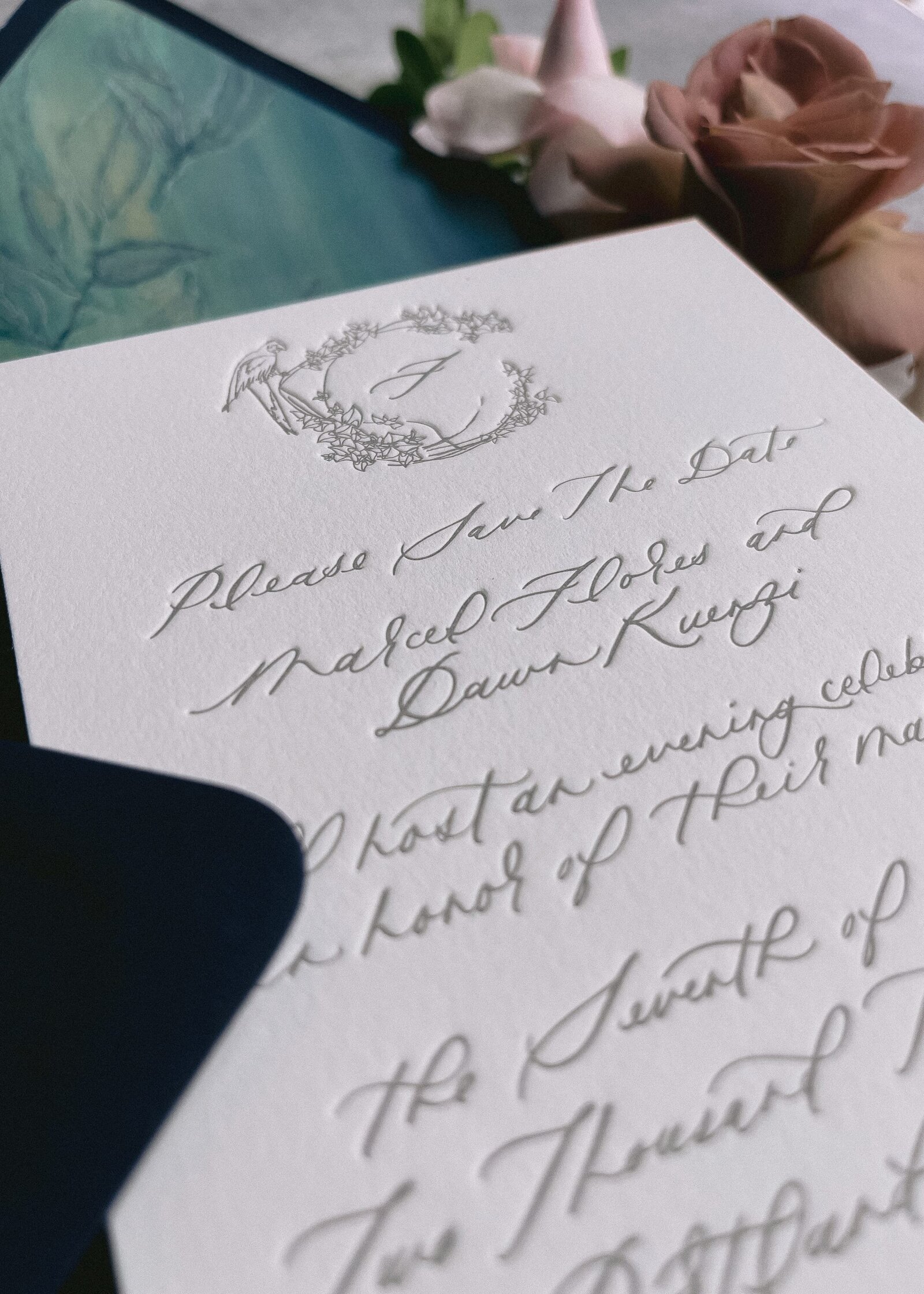 Oregon Custom Letterpress Wedding Invitations | Birdsong Bespoke