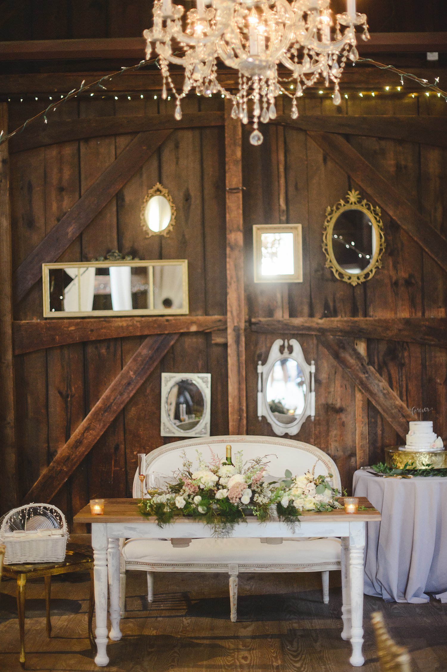 Rustic & Glamorous chandelier wedding at The Webb Barn in Wethersfield, CT