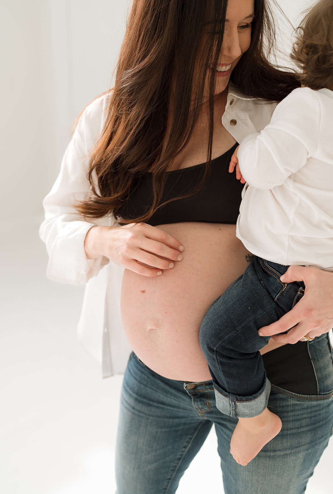 studio maternity session