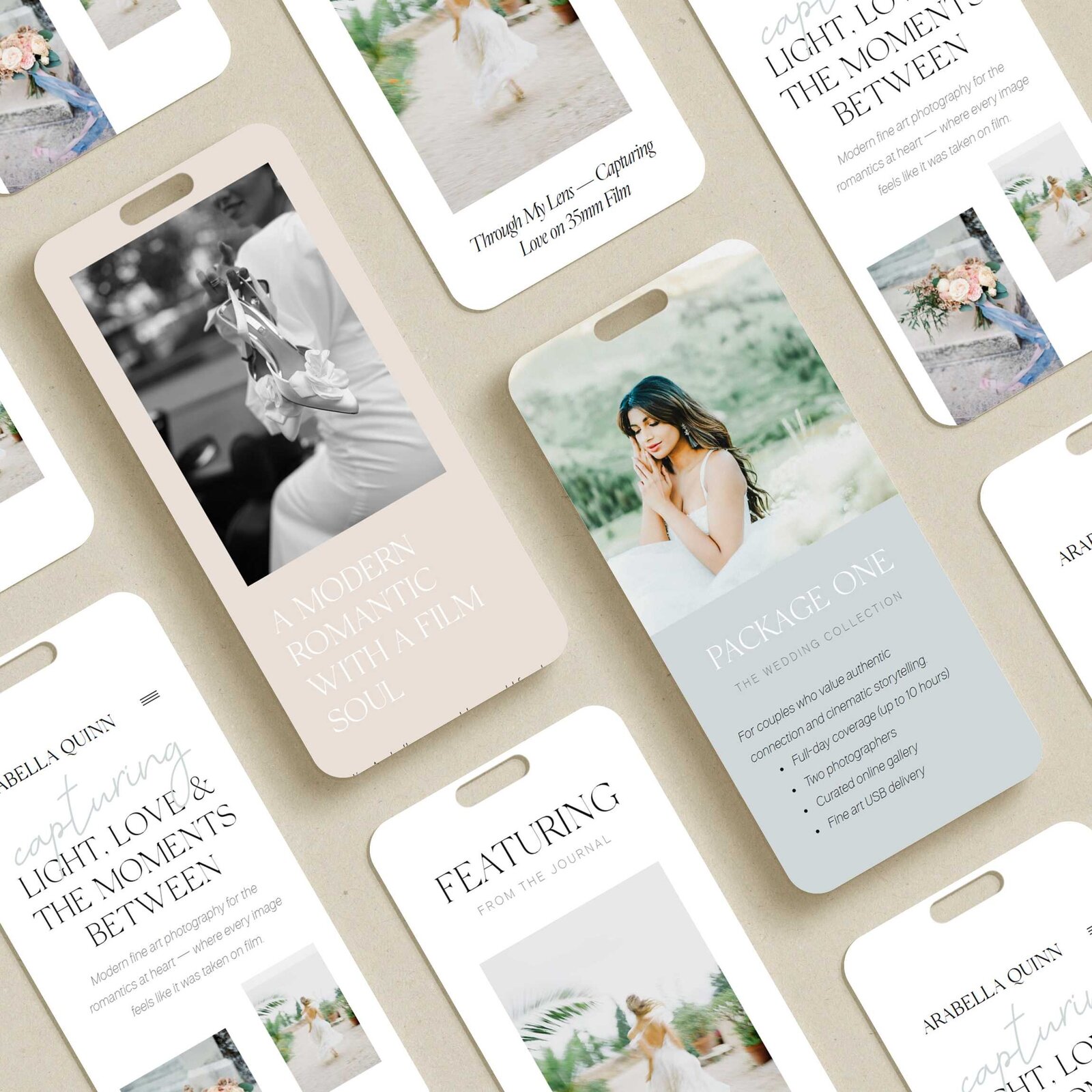 Arabella Quinn Showit home page—story-first structure with refined typography and intuitive flow guiding visitors from intrigue to inquiry (28)