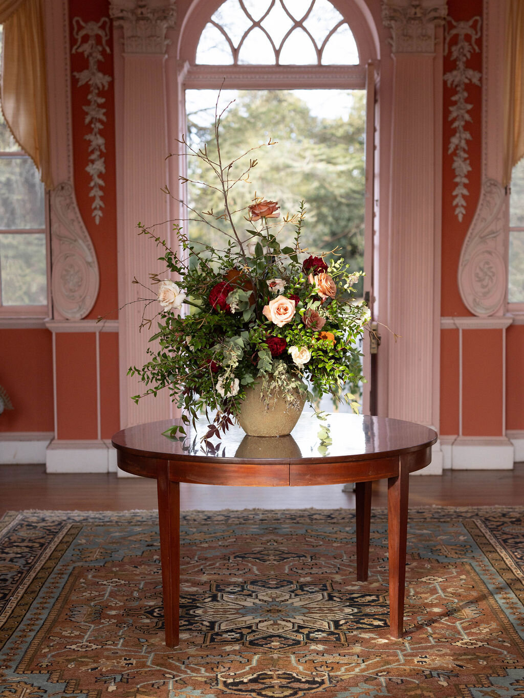 92_Kate Campbell Floral Whitehall Manor tented Winter wedding by Anna and Mateo photo Getting Ready