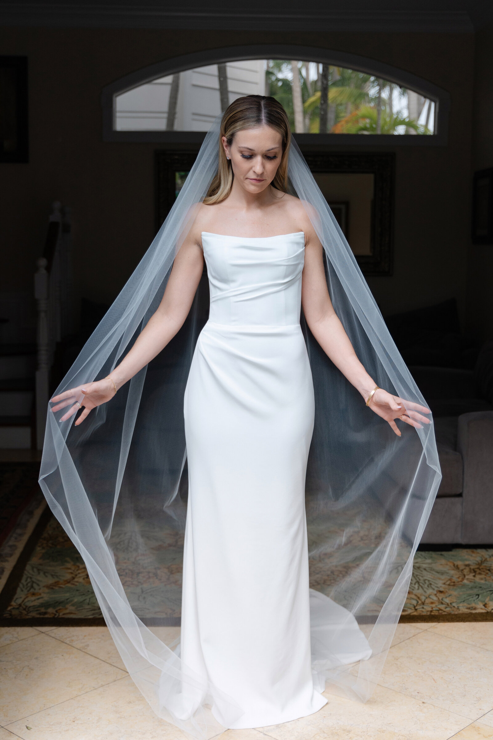 key west bride, getting ready photos, key west wedding, florida keys wedding planning, destination wedding, key west photography, key west wedding planner, bridal hair and make up, wedding veil