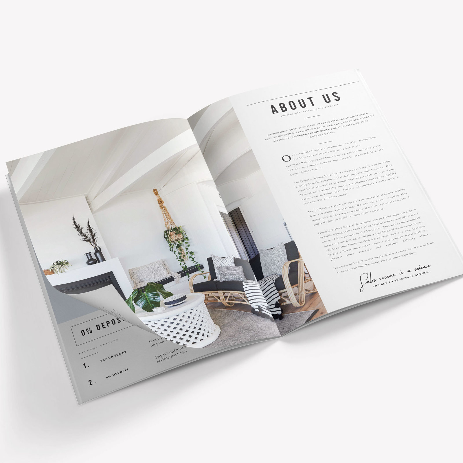Brochure design interior designer