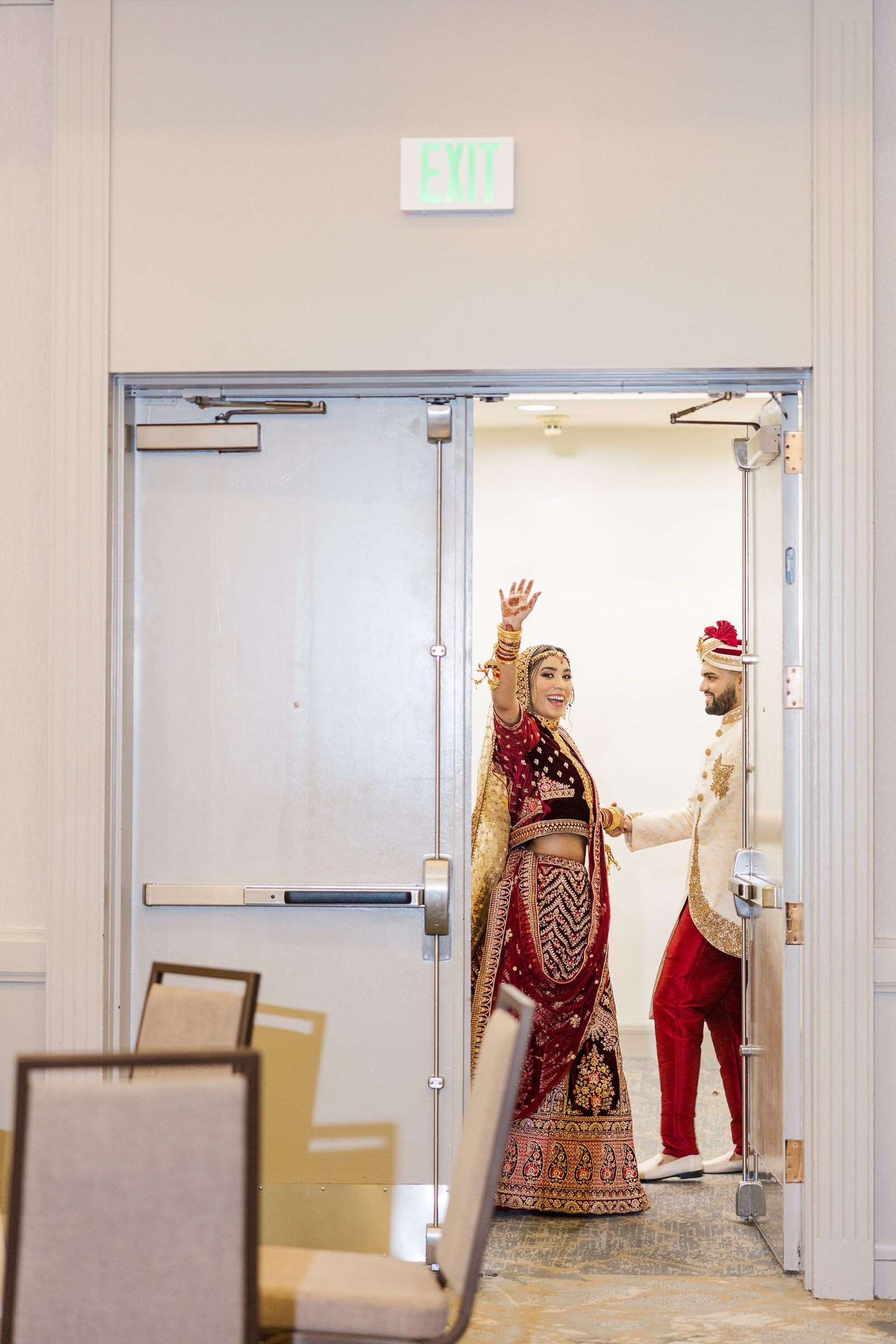 Couple-exit-from-wedding-venue