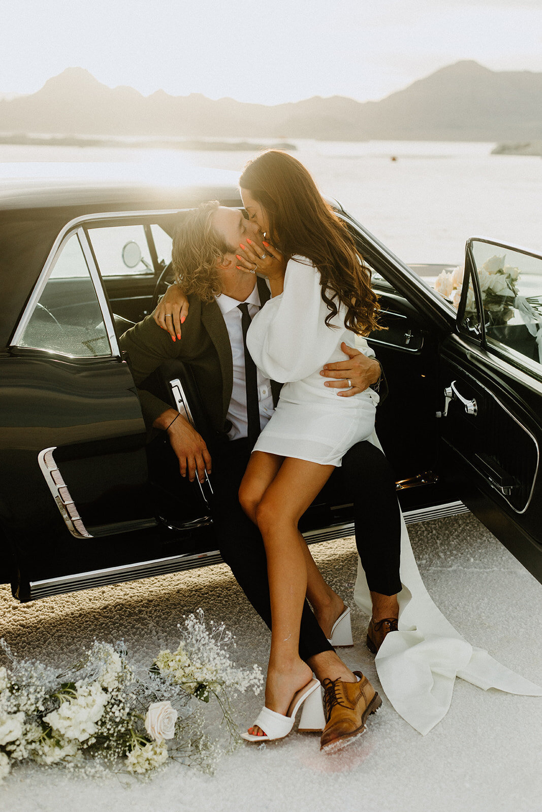 vintage car elopement