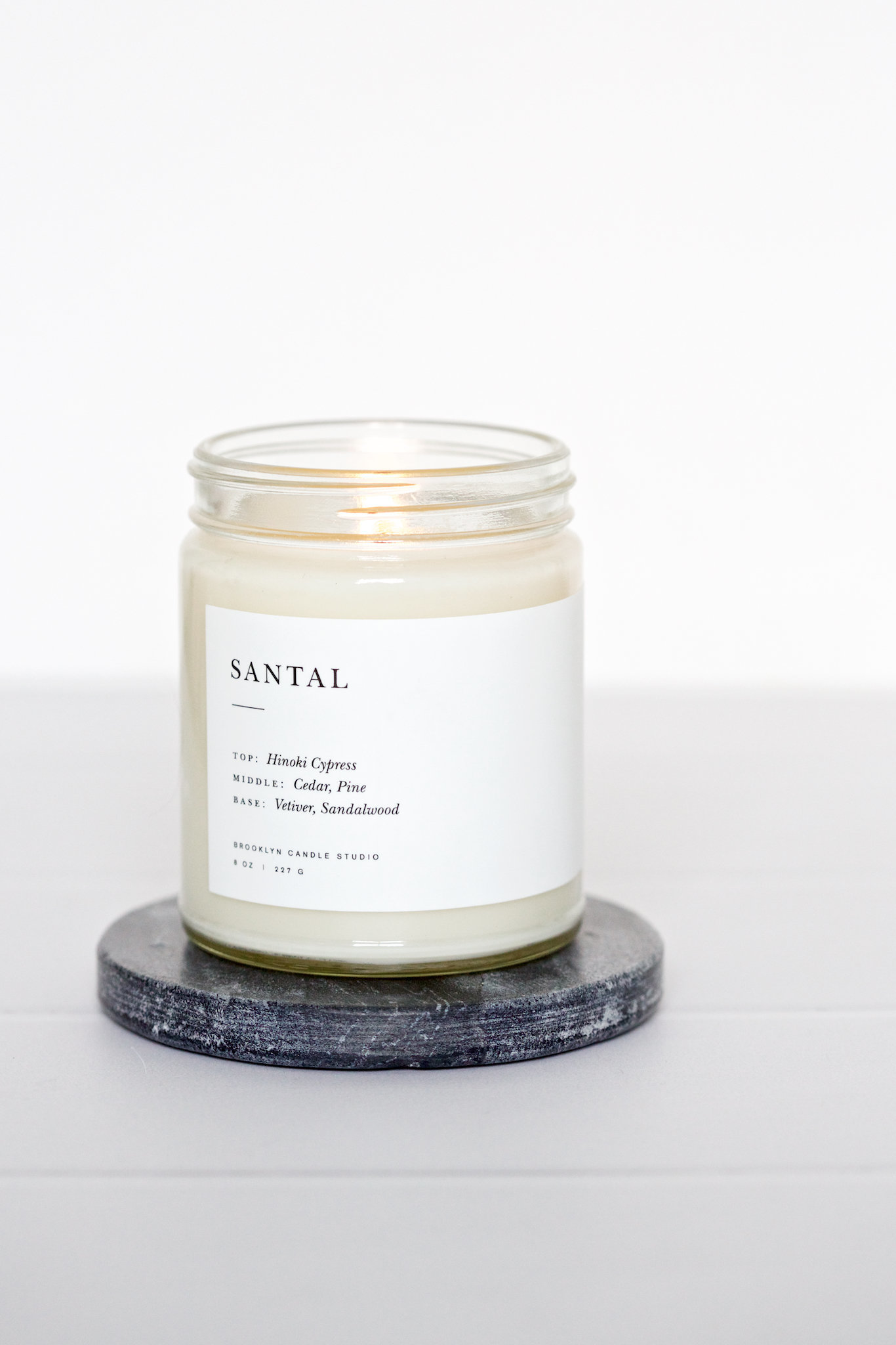 Brooklyn Candle Co minimal simple clean luxurious product photographer.