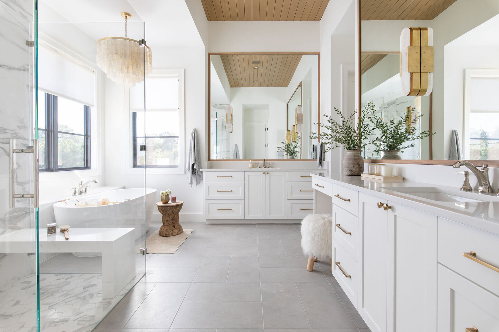 White_White Oak_Gray Master Bathroom_Nuela Designs