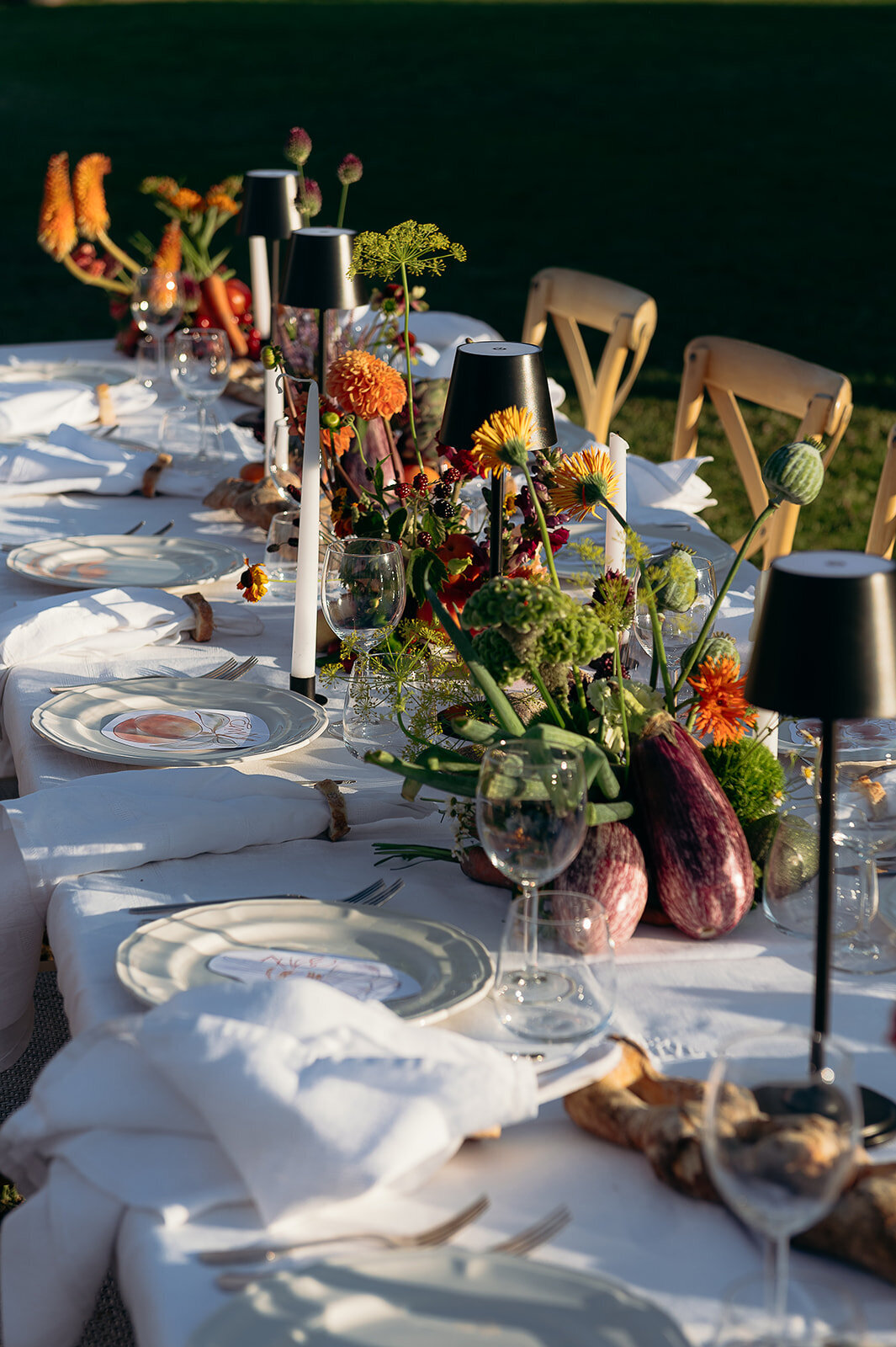 Wedding Table Vegetable and Flower