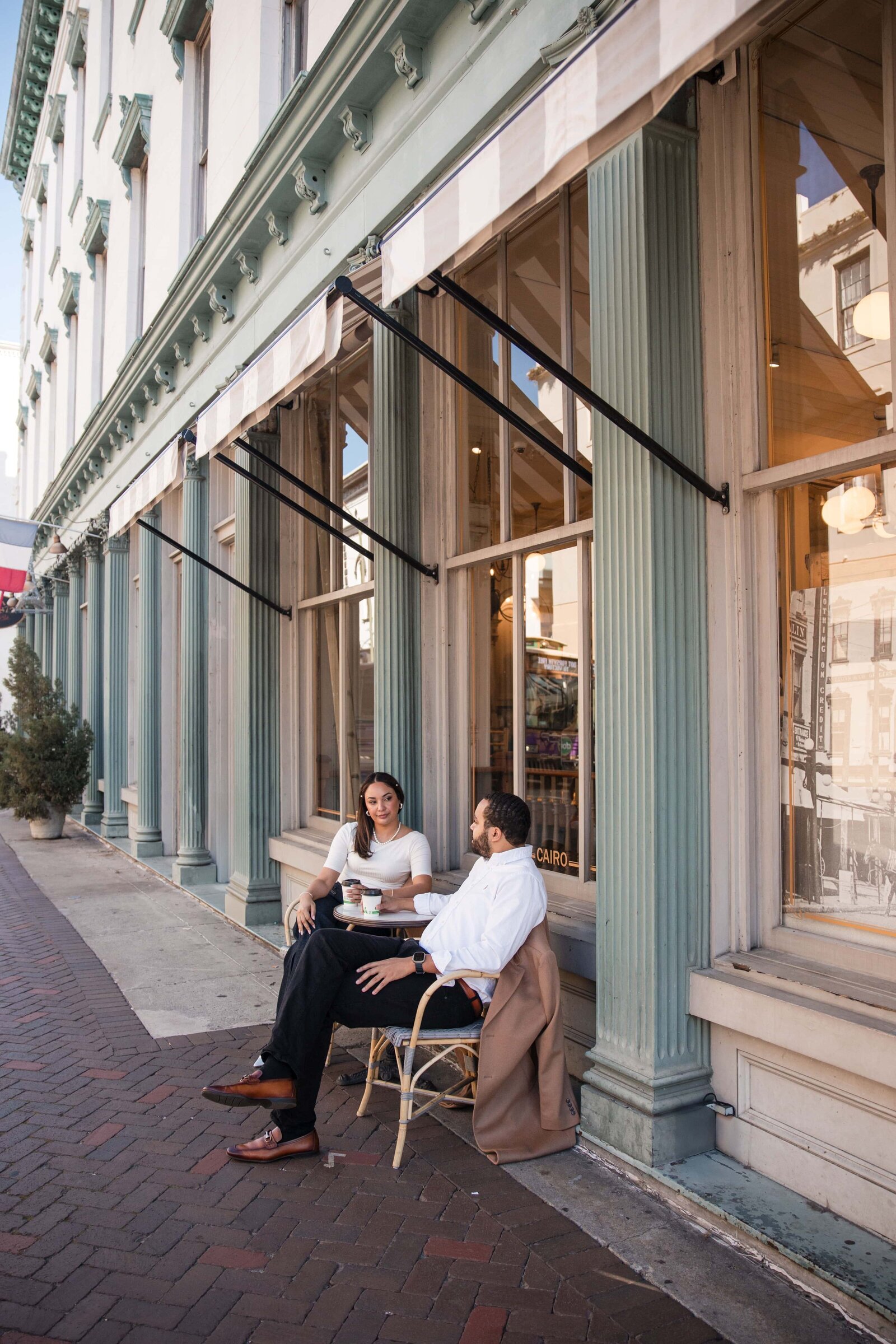 Cafe Engagement in Savannah GA | Session by Phavy Photography