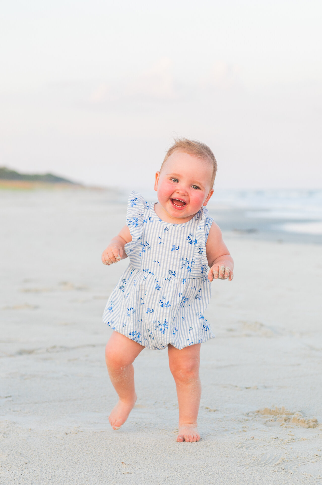 baby girl on hilton head island beach
