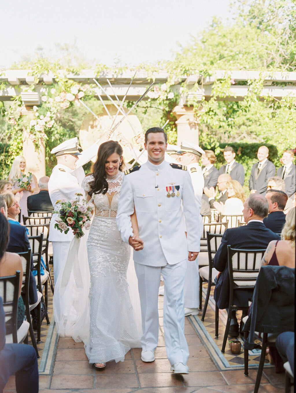 wedding ceremony at Rancho Valencia in San Diego