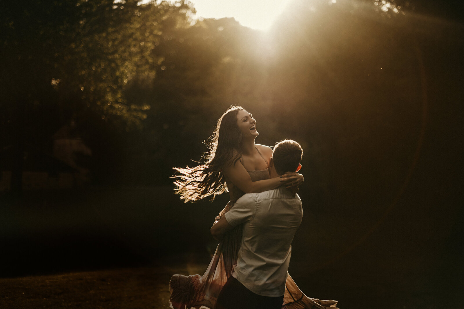 romantic engagement session