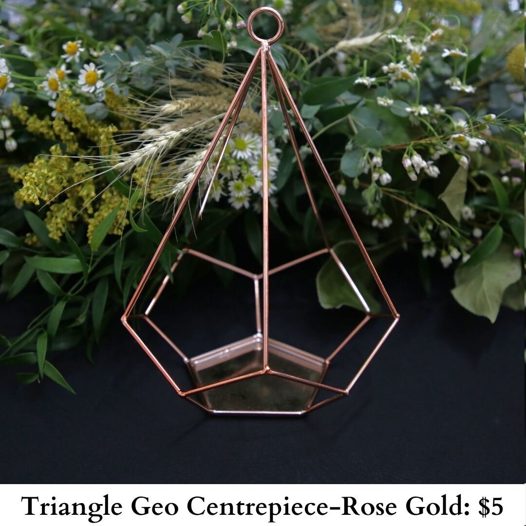 Triangle Geo Centrepiece-Rose Gold-652
