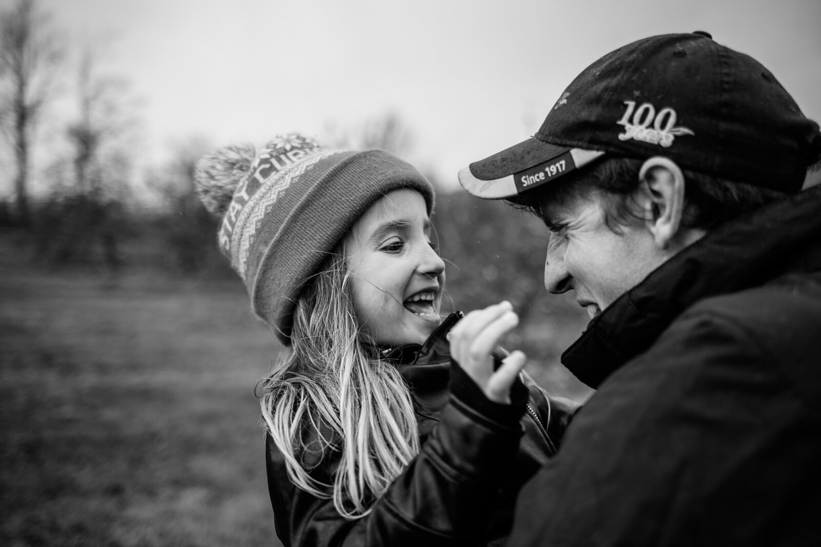 girl laughing with her dad