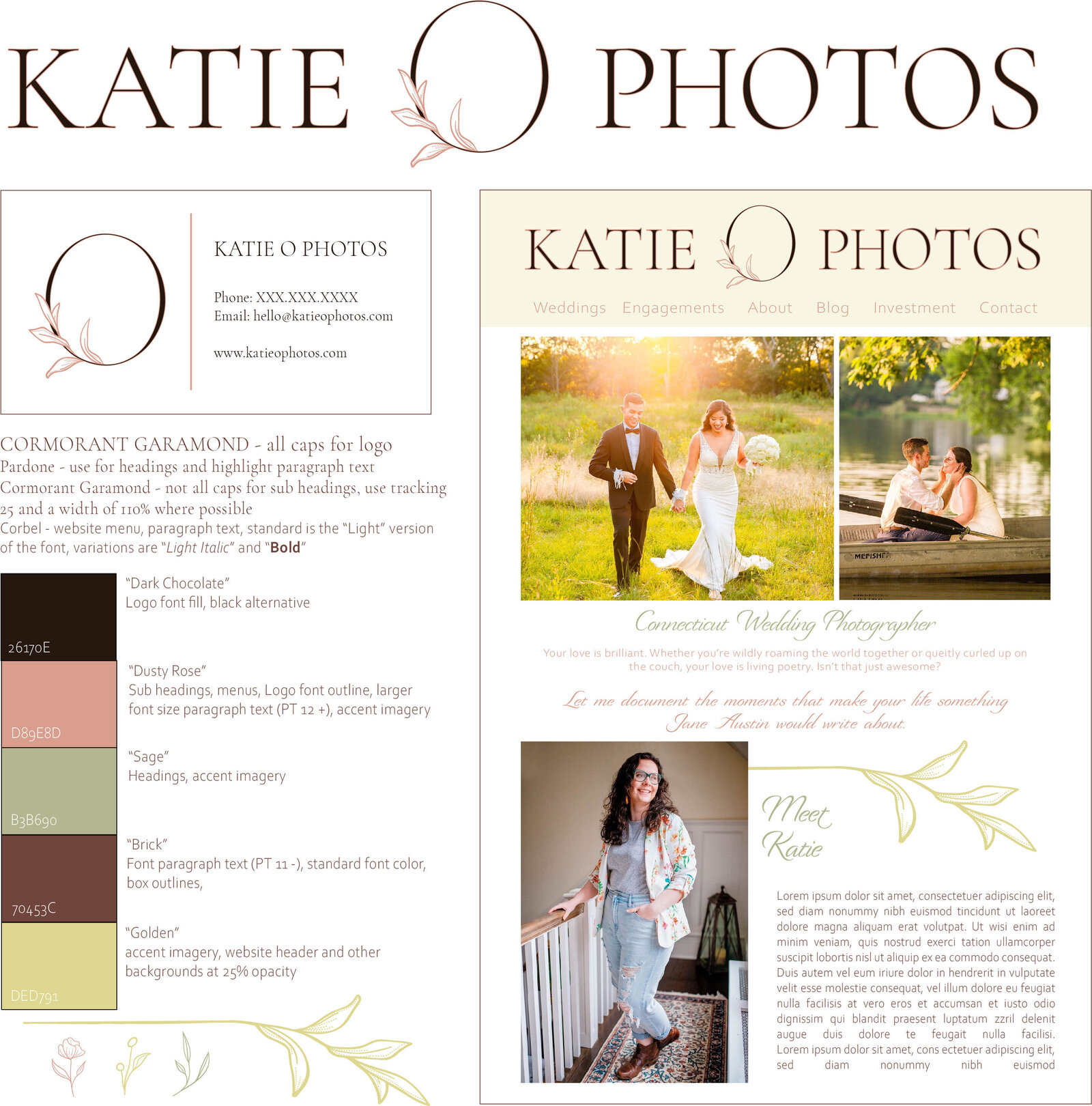 brand design for wedding photographer