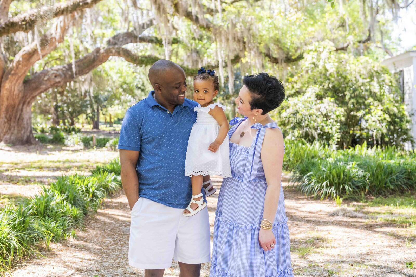 family at park in HHI SC