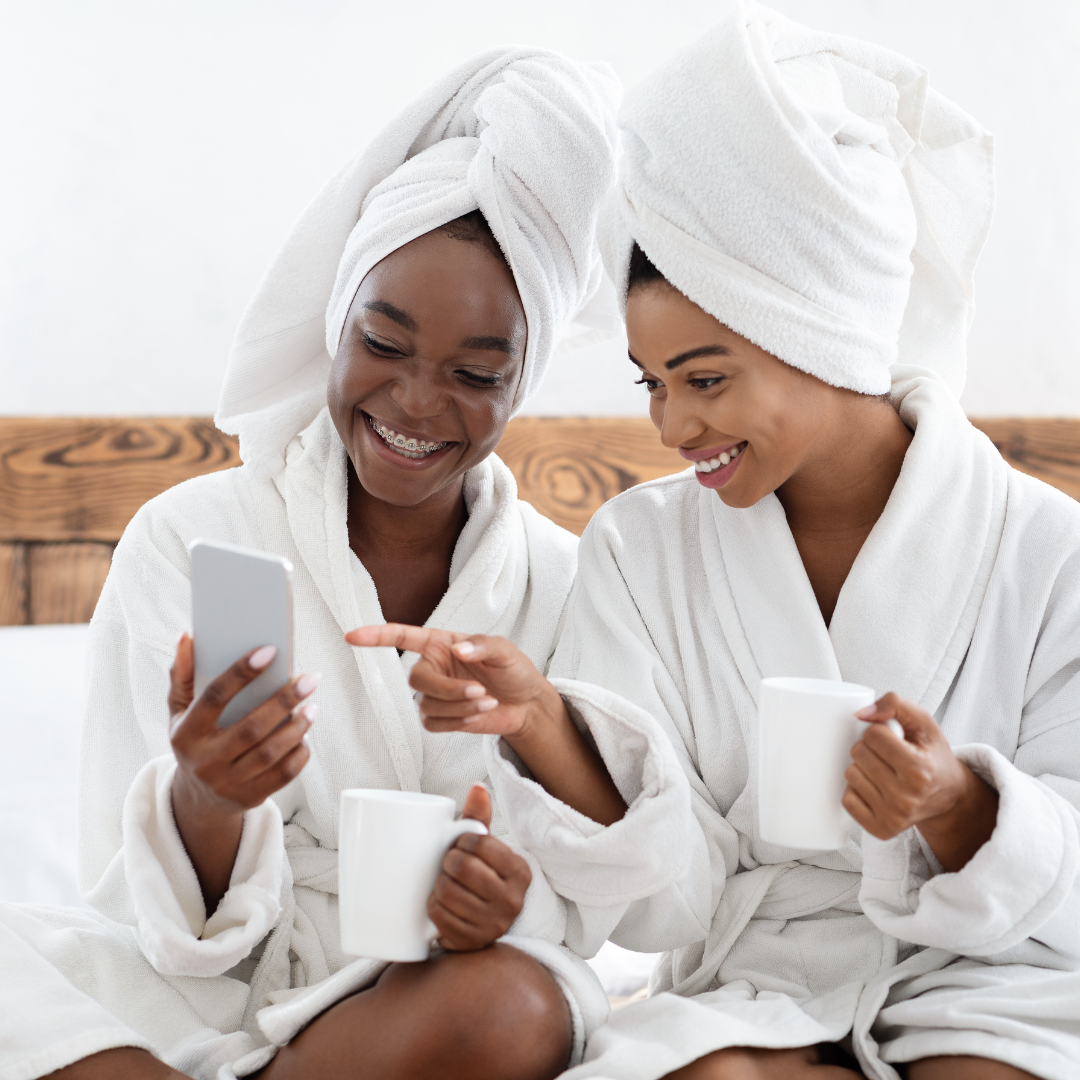 Black women relaxing