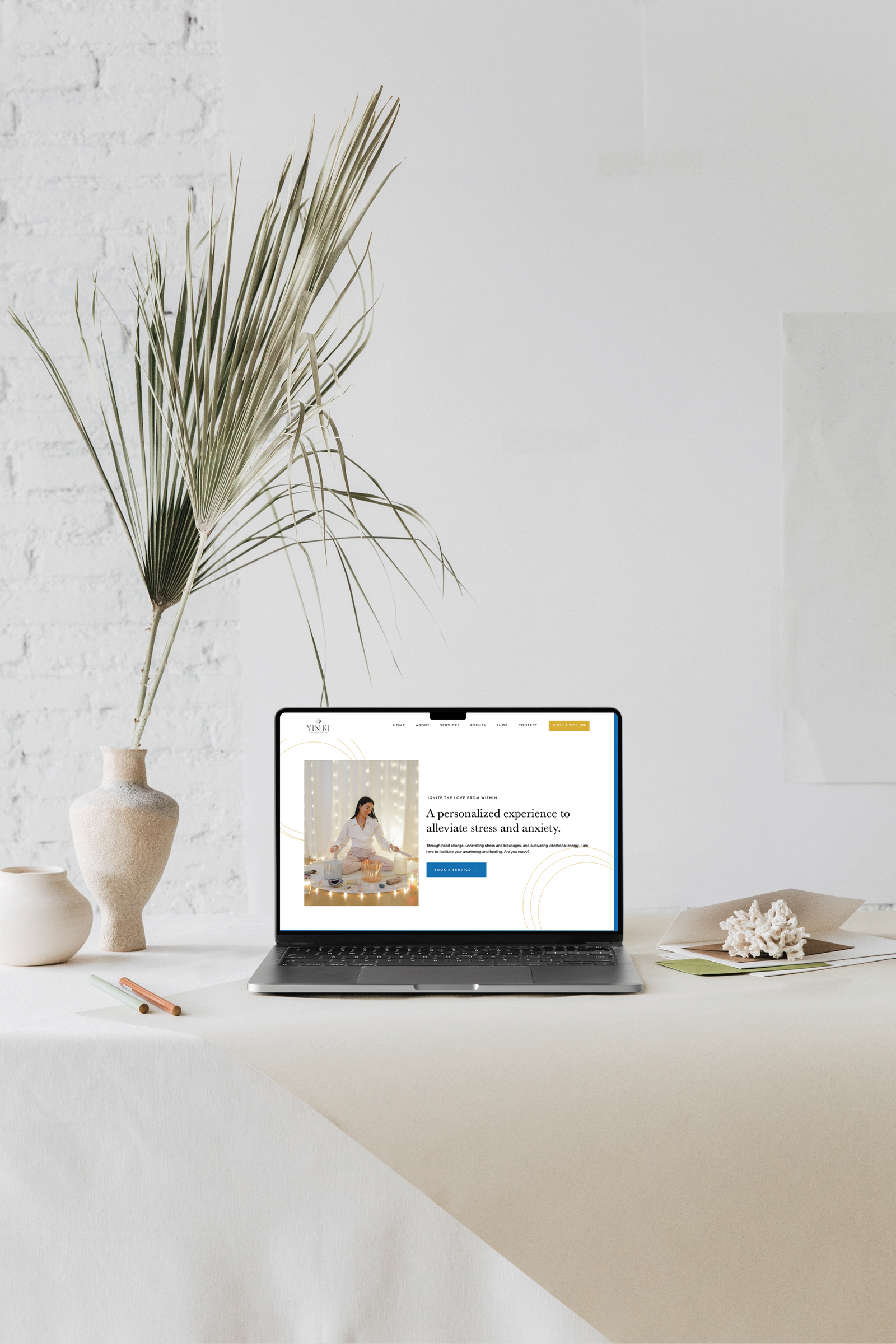healing coach squarespace website design