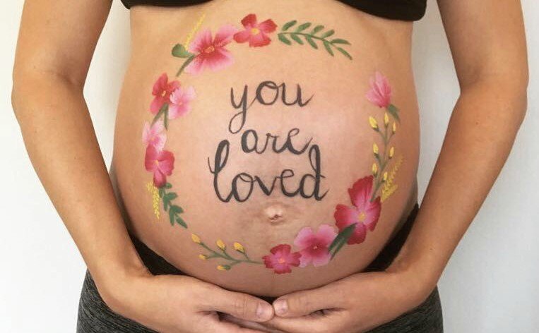Bellypaint Esther you are loved CROPPED