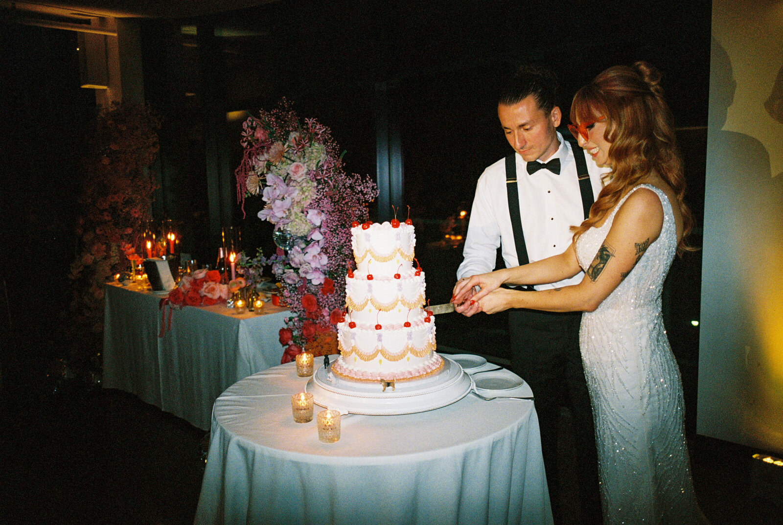 sima-couture-nj-wedding-cake-disco-ball-decor-loraleah-marie-photography.jpg