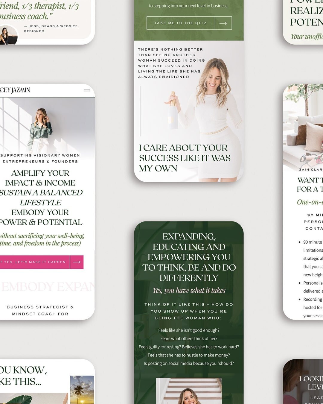Showit Website Design for Tracey Jazmin