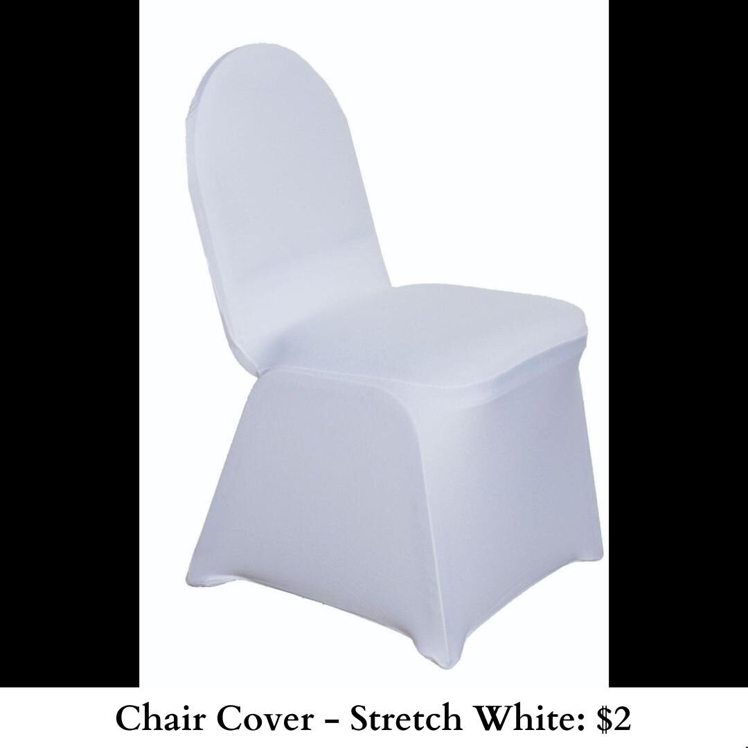Chair Cover - Stretch White-454