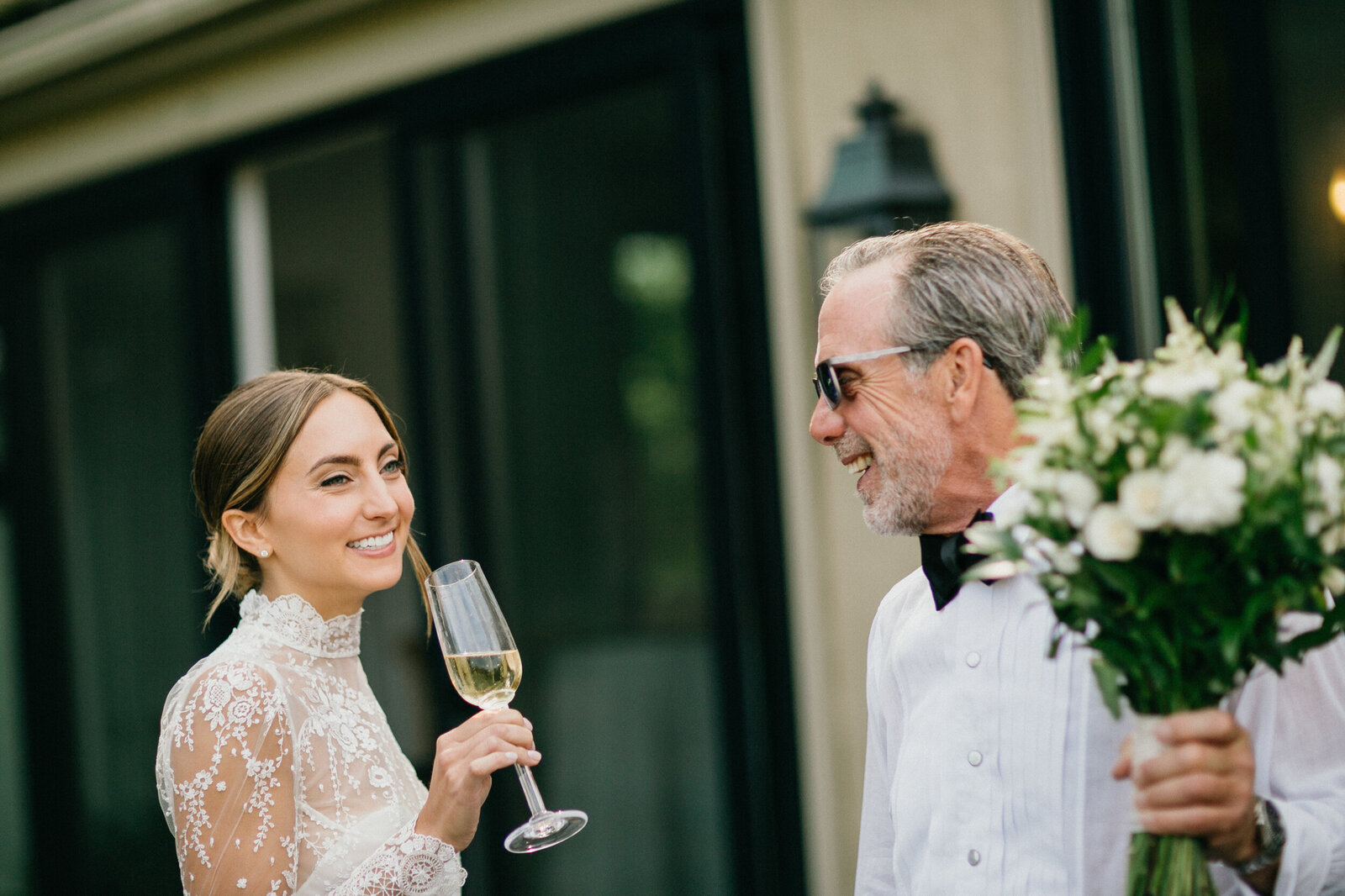 Sweet glances captured by a candid wedding photographer in Philly.