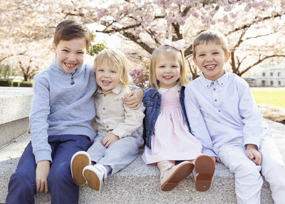 cherry blossom family photos