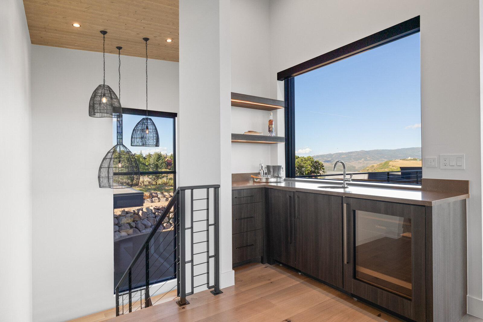 Chalet-and-Co-Park-City-Interior-Designer-wet-bar-staircase