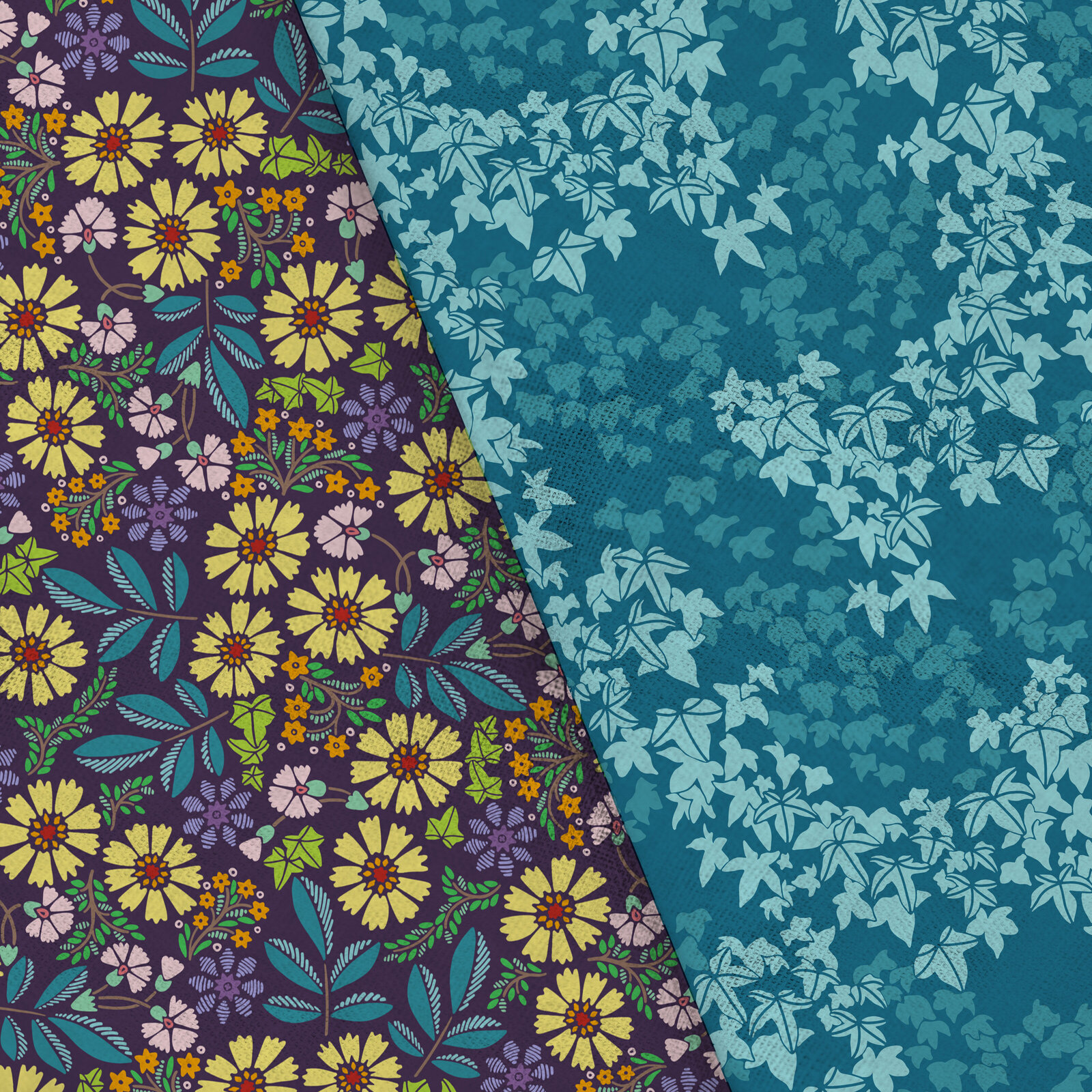 Cosmos Ivy Fabric Mock up