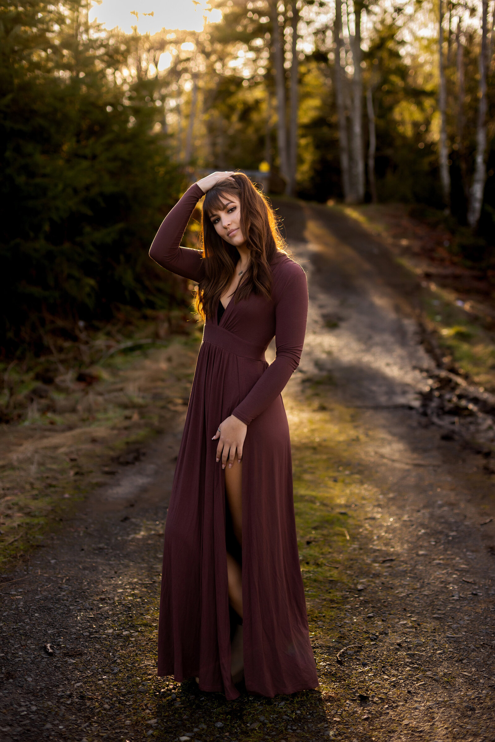 senior-girl-forest-golden-hour-photos
