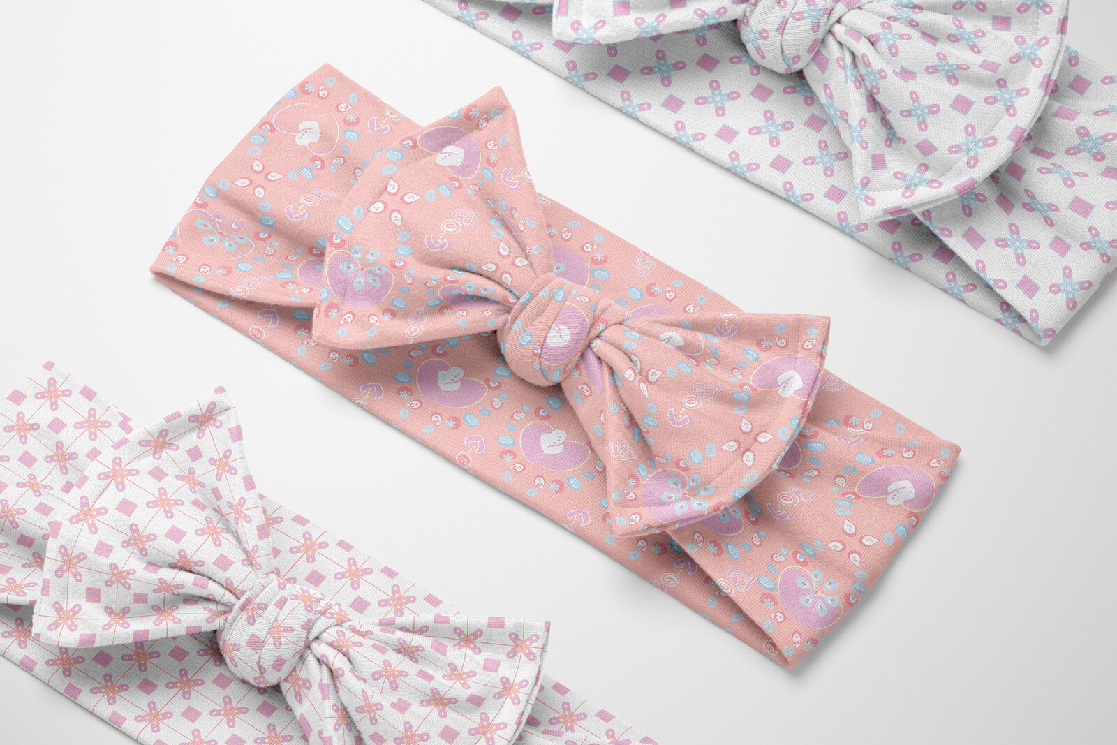 patterned fabric headbands for children