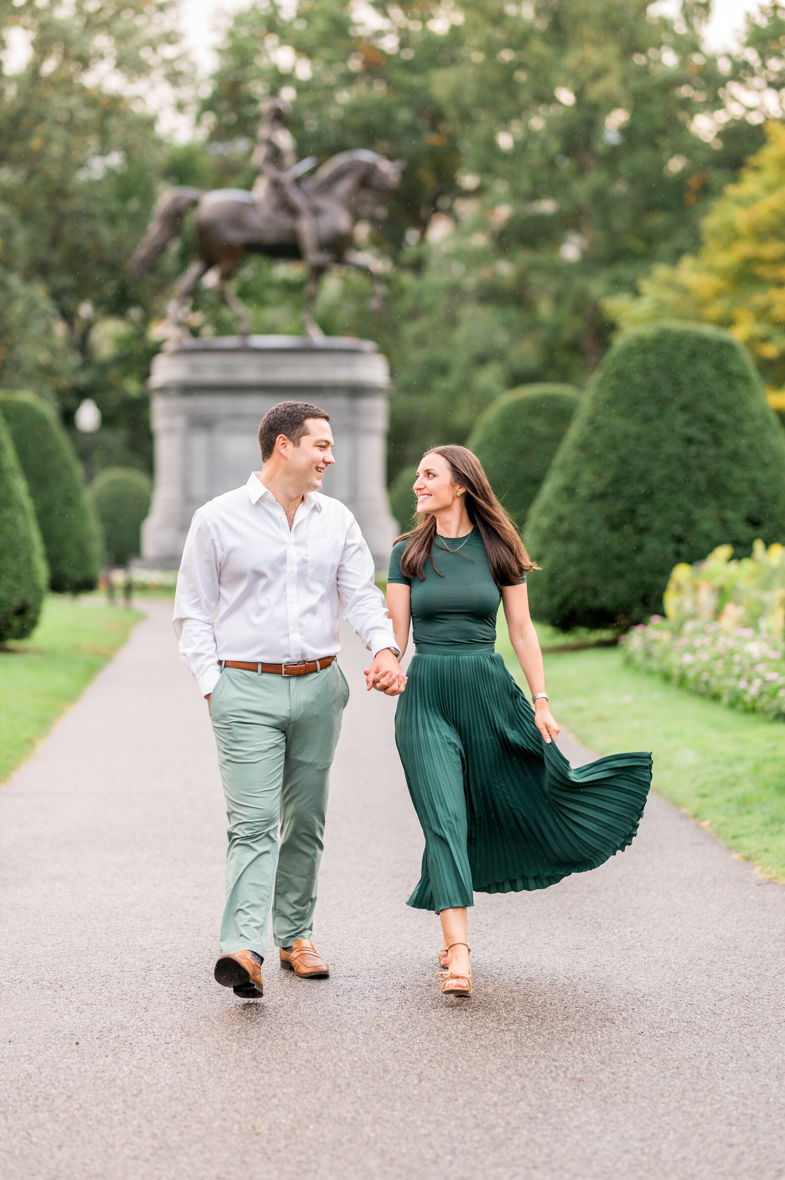 Boston Public Garden Engagement  Photography