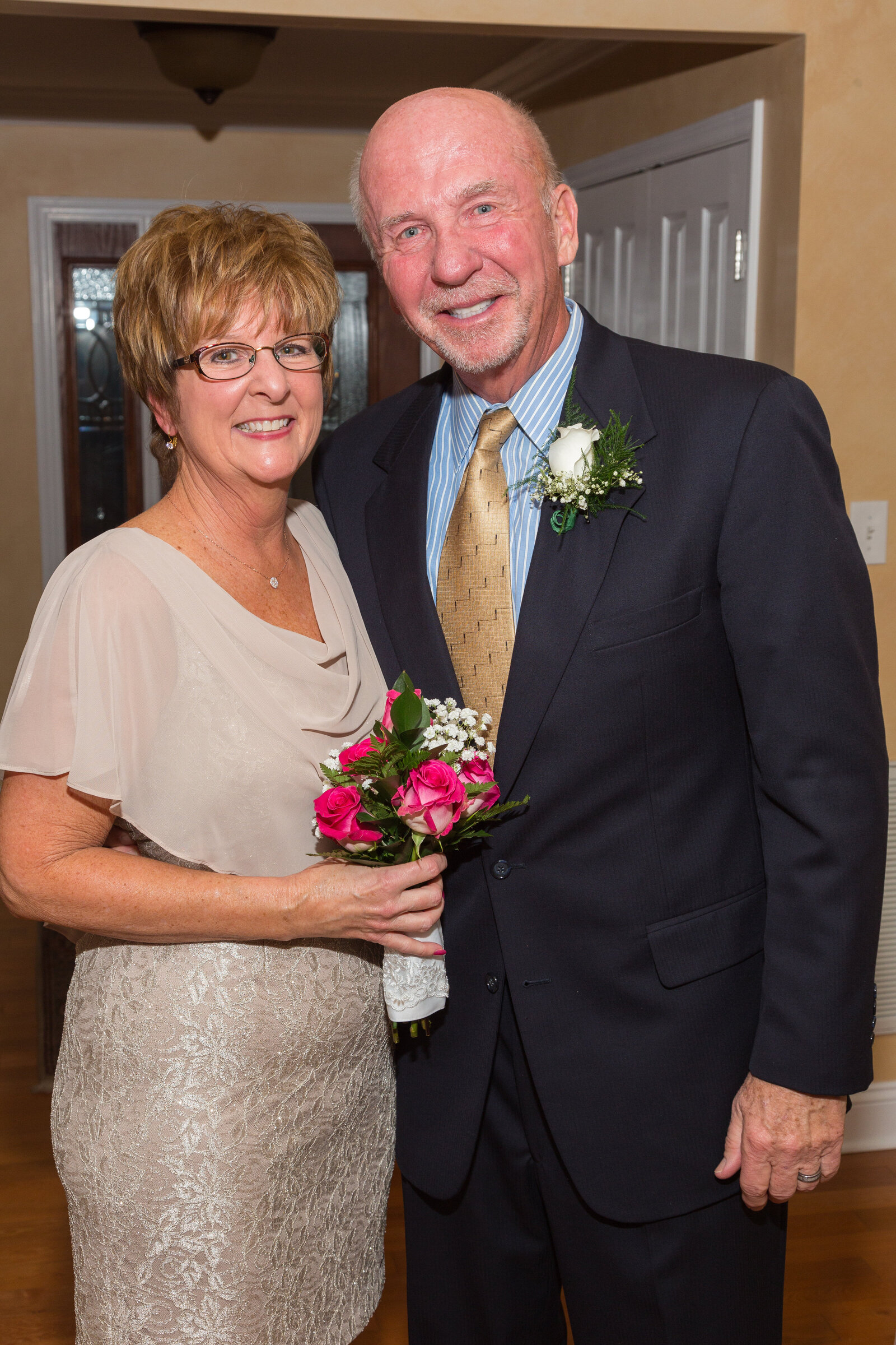 Newlywed couple posing for photo with Ron Schroll Photography in Charlotte, NC