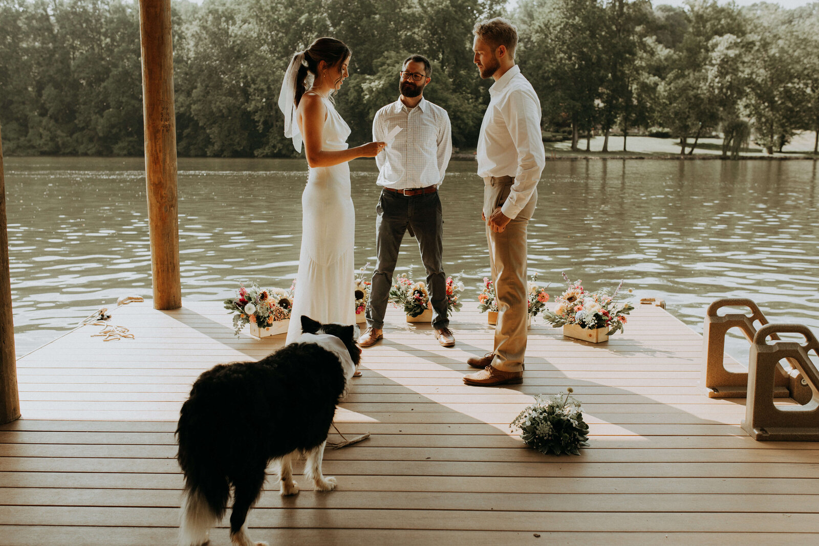 lakeside wedding cceremony