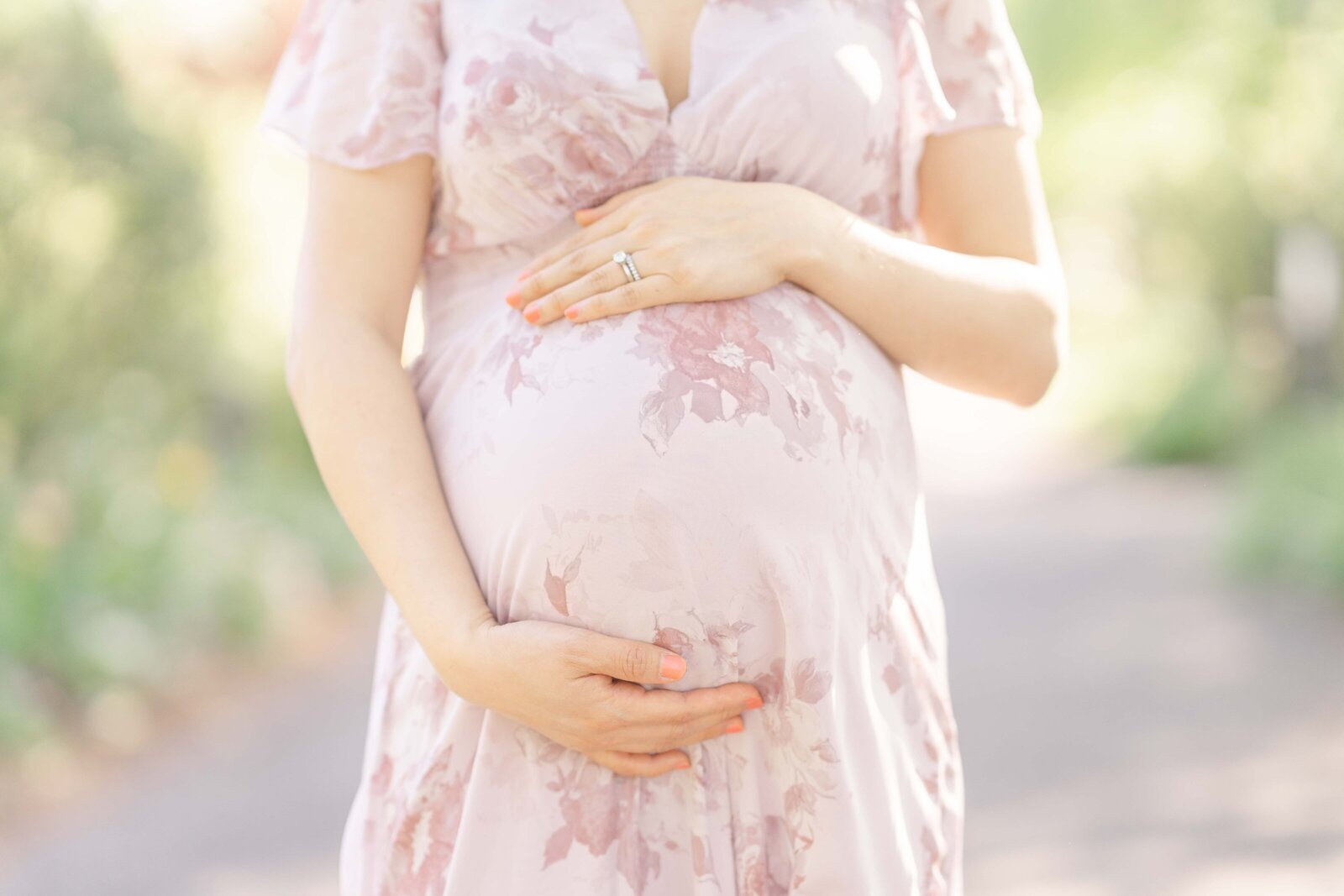 pregnant belly close up taken by Ashburn, Virginia maternity photographer