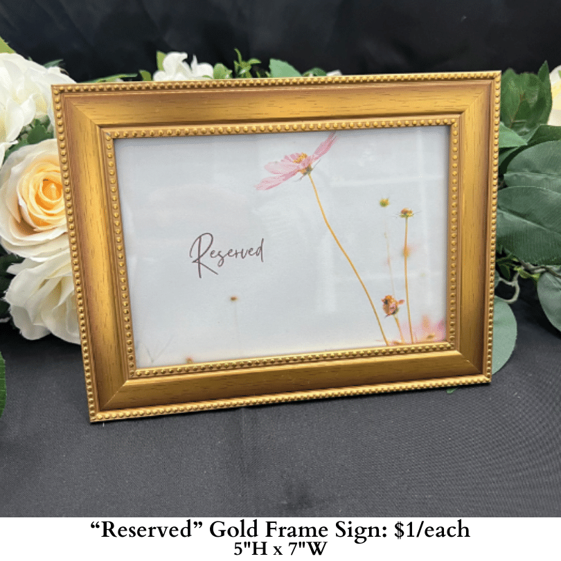 Reserved Gold Frame Sign-960