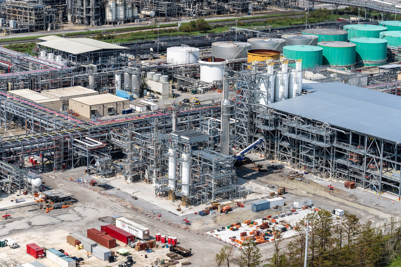 Aerial photograph of industrial site in Louisiana